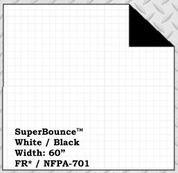 SuperBounce White / Black Width: 60” FR* / NFPA-701